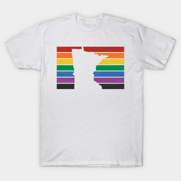 Minnesota Pride Stripes T-Shirt by juniperandspruce